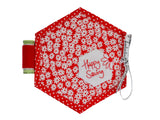 Large Hexagon Sewing Book Kit - Red Daisies