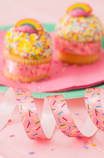 15mm Sprinkles Pink ribbon – Daisy and Grace