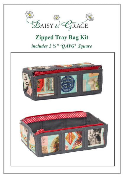 Zipped Tray bag - Moda (Antique Patches)