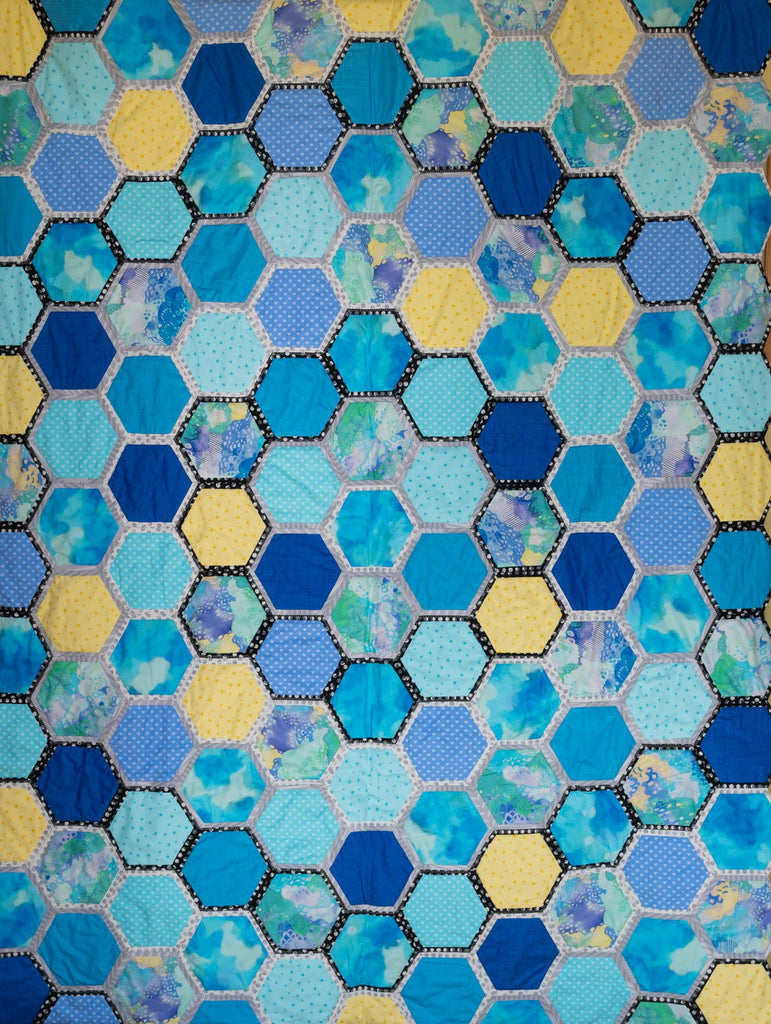 "Quilt As You go" Template 3 1/2" Hexagon Daisy and Grace