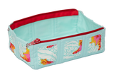 Zipped Tray bag - Tula Pink Racoons- Turquoise