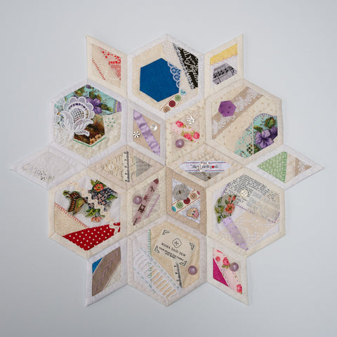 Slow Stitching Doily Fabric and Treasure pack