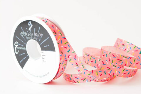 15mm Sprinkles Pink ribbon