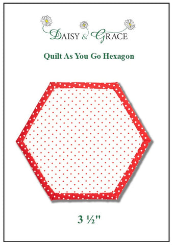 "Quilt As You go" Template - 3 1/2" Hexagon