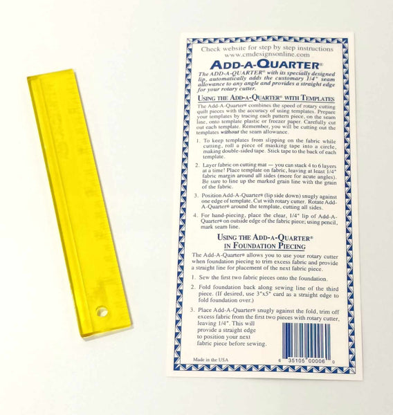 Add-A-Quarter ruler 6"