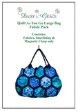 Quilt as you go Large Bag Fabric Pack - Blue Ocean (NO TEMPLATES)