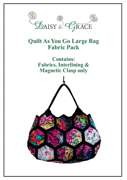Quilt as you go Large Bag Fabric Pack -Moda Playground(NO TEMPLATES)