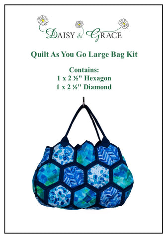 Quilt as you go Large Bag Kit - Blue Ocean