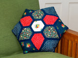 Star in a Hexagon Cushion Fabric Kit- Floral