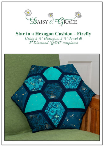 Star in a Hexagon Cushion Fabric Kit- Firefly