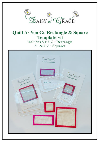Daisy & Grace ‘QAYG’ 5" x 2 ½" Rectangle/Square Template Bundle