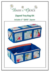 3" Square Tray bag - Blue Paint