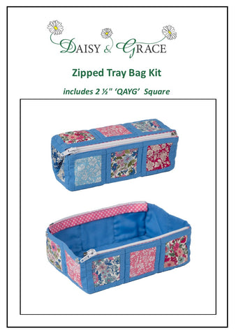 2 1/2" Square Tray bag - Liberty Blue & Pink
