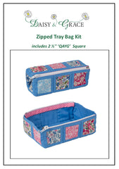 2 1/2" Square Tray bag - Liberty Blue & Pink