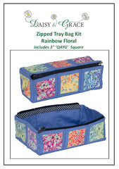3" Square Tray bag - Rainbow Floral