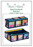3" Square Tray bag - Ruby Star
