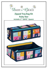 3" Square Tray bag - Ruby Star