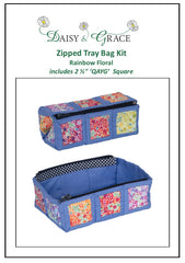 2 1/2" Square Tray bag - Rainbow Floral