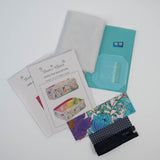 2 1/2" Square Tray bag - Turquoise Floral