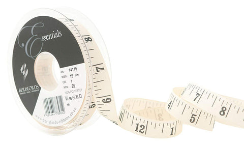 15mm Black Tape Measure Print Ribbon