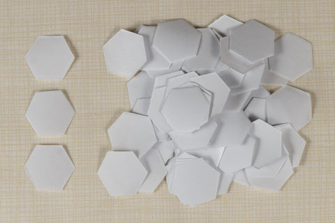 100 Freezer Paper Hexagons- 1/2"