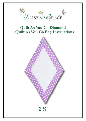 "Quilt As You go" Template - 2 1/2" Diamond