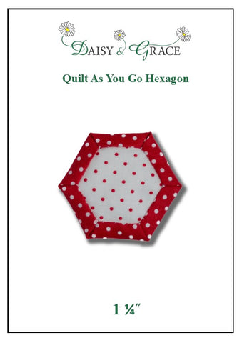 "Quilt As You go" Template - 1 1/4" Hexagon