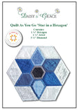 Star in a Hexagon- Set of 3 templates-1 3/4"