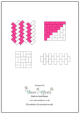 'Quilt As You Go' Rectangle Template - 6" x 3"