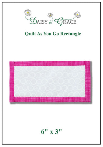 'Quilt As You Go' Rectangle Template - 6" x 3"