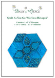 Star in a Hexagon- Set of 3 templates- 1¼"