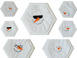 Snowman Coaster Kit- includes 2 1/2"  Hexagon Template