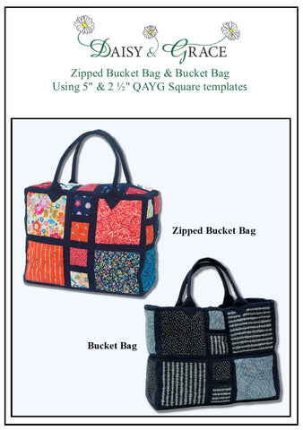 'QAYG' Zipped Bucket Bag & Bucket Bag Pattern